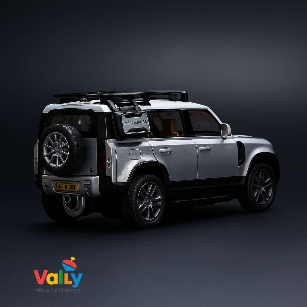 "VALLY RC Defender Car – 1:22 Scale Metal Body Remote Control Car with Smoke Effect & Lights"