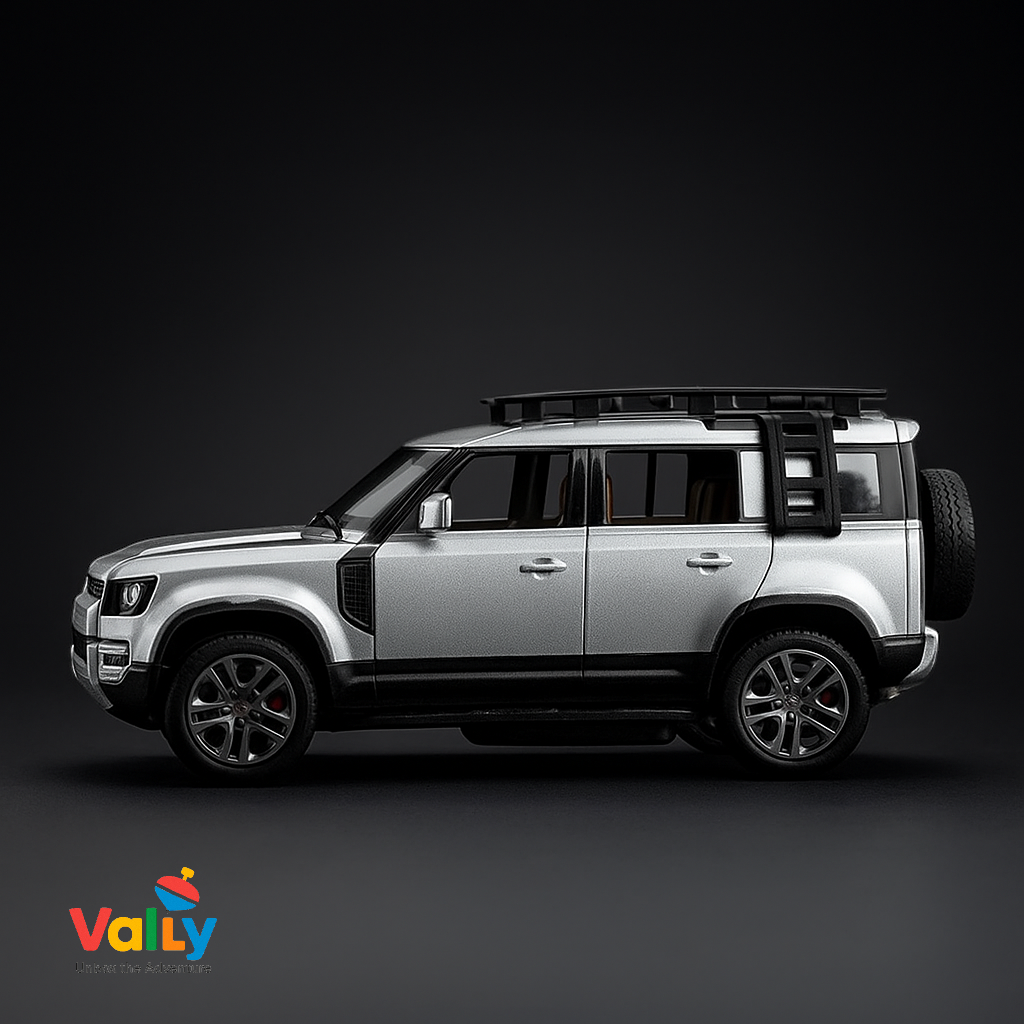 "VALLY RC Defender Car – 1:22 Scale Metal Body Remote Control Car with Smoke Effect & Lights"
